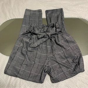 soft cotton black, white, and grey plaid patterned EYE CANDY pants